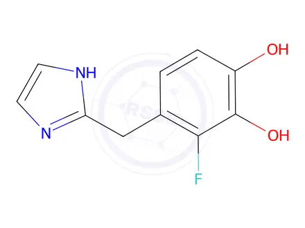 Chemical structure of 4-((1H-Imidazol-2-yl)methyl)-3-fluorobenzene-1,2-diol