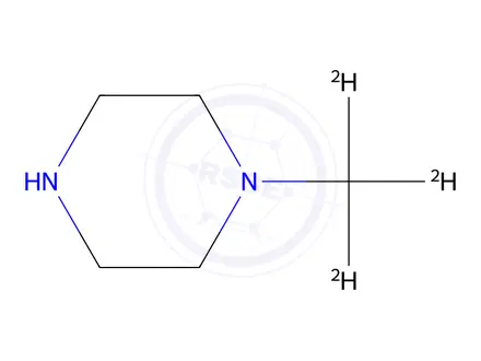 Chemical structure of 1-(methyl-d3)piperazine