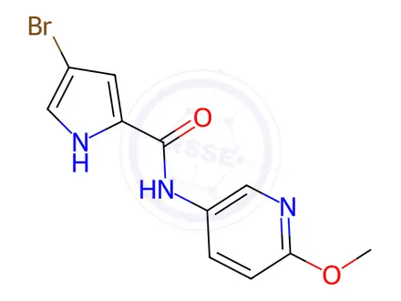 Chemical structure of 4-Bromo-N-(6-methoxypyridin-3-yl)-1h-pyrrole-2-carboxamide