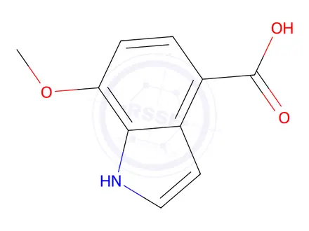 Chemical structure of 7-Methoxy-1H-indole-4-carboxylic acid