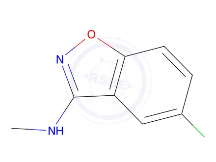 Chemical structure of 5-chloro-N-methyl-1,2-benzoxazol-3-amine