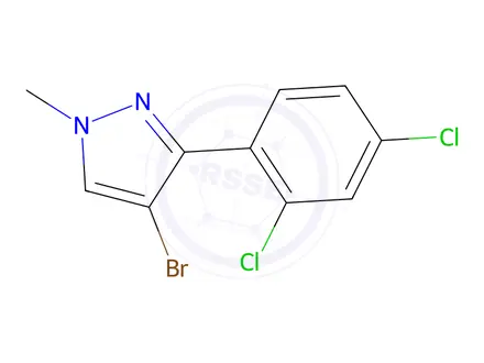 Chemical structure of 4-BROMO-3-(2,4-DICHLOROPHENYL)-1-METHYL-1H-PYRAZOLE