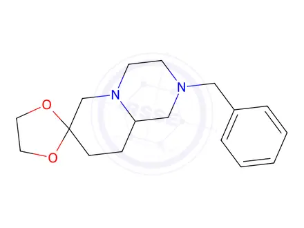 Chemical structure of 2-Benzylhexahydro-2H,6H-spiro[pyrido[1,2-a]pyrazine-7,2'-[1,3]dioxolane]
