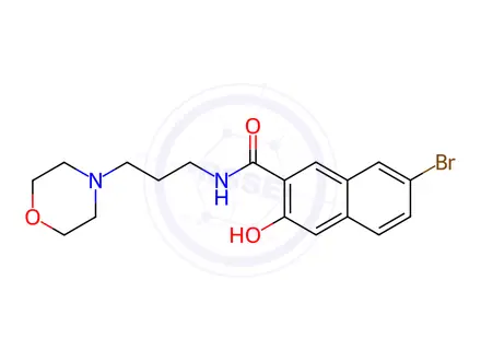 Chemical structure of 7-Bromo-3-hydroxy-N-(3-morpholinopropyl)-2-naphthamide