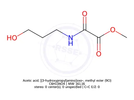Chemical structure of Acetic acid, [(3-hydroxypropyl)amino]oxo-, methyl ester (9CI)
