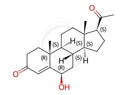 Chemical structure of 6-beta-Hydroxy Progesterone
