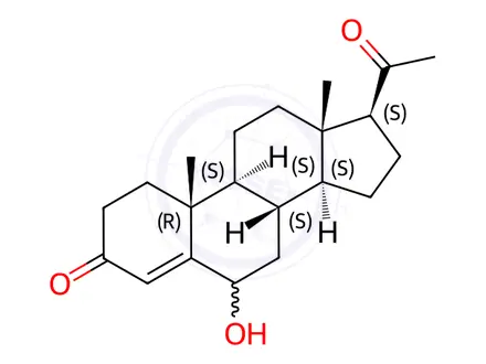 Chemical structure of Hydroxyprogesterone Impurity 1