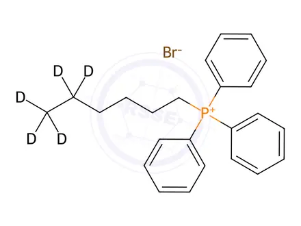 Chemical structure of n-Hexyl-5,5,6,6,6-d5-triphenylphosphonium Bromide