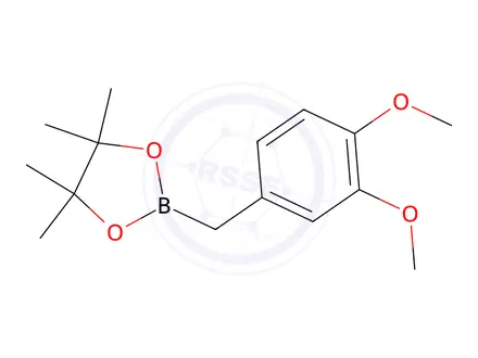Chemical structure of 2-(3,4-Dimethoxybenzyl)-4,4,5,5-tetramethyl-1,3,2-dioxaborolane