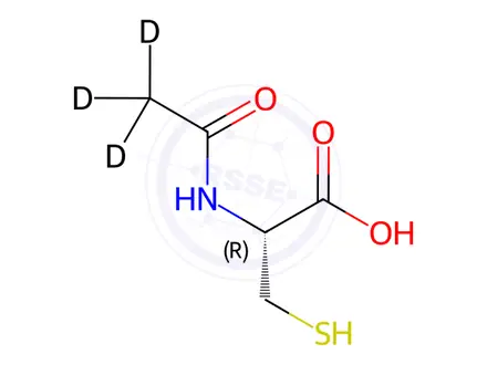 Chemical structure of Acetylcysteine-d3