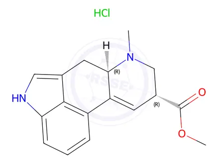Chemical structure of Methyl (6aR,9R)-7-methyl-4,6,6a,7,8,9-hexahydroindolo[4,3-fg]quinoline-9-carboxylate hydrochloride