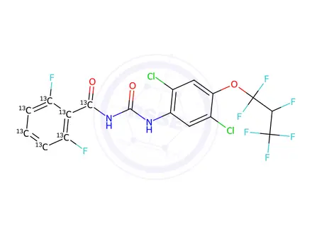 Chemical structure of Lufenuron-13C7