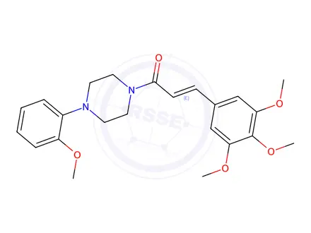 Chemical structure of 1-(o-Methoxyphenyl)-4-[2-(3,4,5-trimethoxyphenyl)ethenylcarbonyl]piperazine