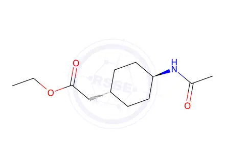 Chemical structure of Ethyl 2-((trans)-4-acetamidocyclohexyl)acetate