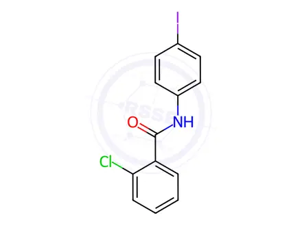 Chemical structure of 2-chloro-N-(4-iodophenyl)benzamide