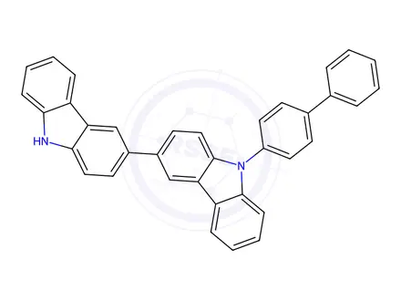 Chemical structure of 9-[1,1'-biphenyl]-4-yl-3,3'-Bi-9H-carbazole