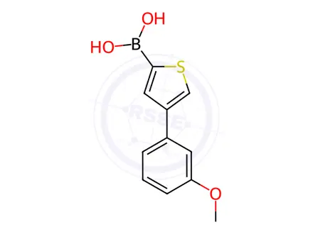 Chemical structure of (4-(3-Methoxyphenyl)thiophen-2-yl)boronic acid
