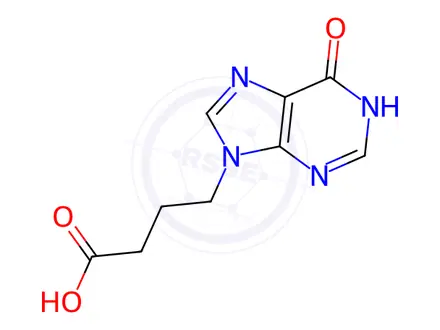 Chemical structure of 4-(6-Oxo-3H-purin-9(6H)-yl)butanoic acid