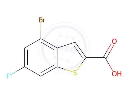 Chemical structure of 4-Bromo-6-fluorobenzo[b]thiophene-2-carboxylic Acid