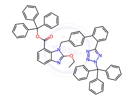Chemical structure of Candesartan Trityl Ester N2-Trityl Analog