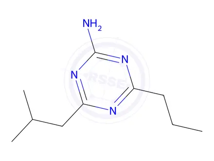 Chemical structure of 4-Isobutyl-6-propyl-1,3,5-triazin-2-amine
