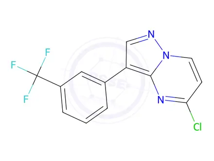 Chemical structure of 5-Chloro-3-(3-(trifluoromethyl)phenyl)pyrazolo[1,5-a]pyrimidine