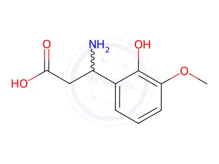 Chemical structure of 3-AMINO-3-(2-HYDROXY-3-METHOXY-PHENYL)-PROPIONIC ACID