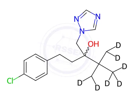 Chemical structure of Tebuconazole-d9