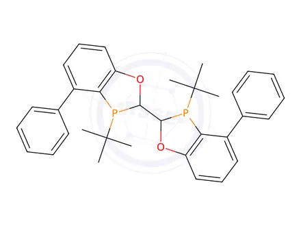 Chemical structure of (2R,2'R,3R,3'R)-3,3'-di-tert-butyl-4,4'-diphenyl-2,2',3,3'-tetrahydro-2,2'-bibenzo[d][1,3]oxaphosphole