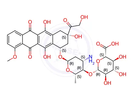Chemical structure of Epirubicin Glucuronide