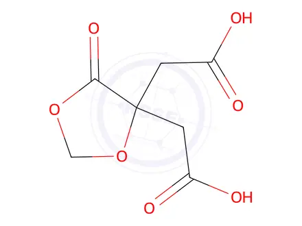 Chemical structure of 5-Oxo-1,3-dioxolane-4,4-diacetic Acid