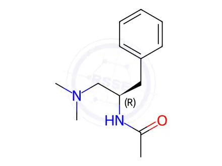 Chemical structure of Acetamide, N-[(1R)-1-[(dimethylamino)methyl]-2-phenylethyl]-