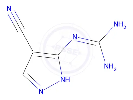 Chemical structure of 1-(4-Cyano-1H-pyrazol-3-yl)guanidine