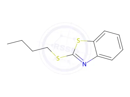 Chemical structure of Benzothiazole, 2-(butylthio)-(7CI,8CI,9CI)