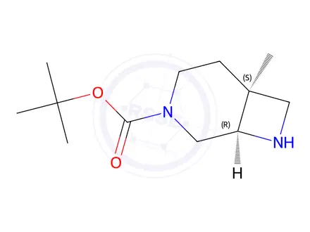 Chemical structure of (1R,6S)-tert-Butyl 6-methyl-3,8-diazabicyclo[4.2.0]octane-3-carboxylate