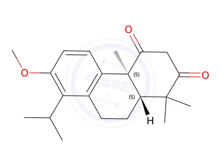 Chemical structure of (+)-13-Methoxytotara-8,11,13-triene-1,3-dione