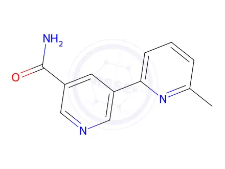 Chemical structure of 6-Methyl-[2,3'-bipyridine]-5'-carboxamide