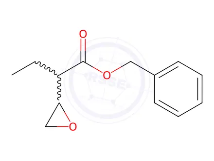 Chemical structure of 2-Oxiraneacetic acid, α-ethyl-, phenylmethyl ester