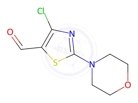 Chemical structure of 4-Chloro-2-(4-morpholinyl)-5-thiazolecarboxaldehyde