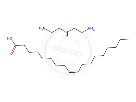 Chemical structure of 9-Octadecenoic acid (Z)-, reaction products with diethylenetriamine