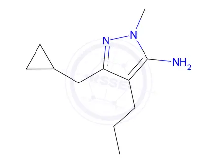 Chemical structure of 3-(Cyclopropylmethyl)-1-methyl-4-propyl-1h-pyrazol-5-amine