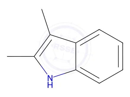 Chemical structure of 2,3-Dimethylindole