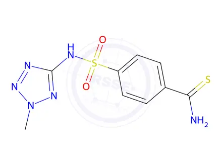 Chemical structure of 4-(N-(2-Methyl-2H-tetrazol-5-yl)sulfamoyl)benzothioamide