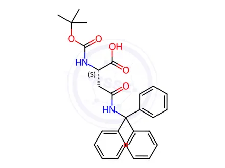 Chemical structure of Boc-L-Asn(Trt)-OH