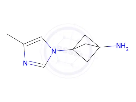 Chemical structure of 3-(4-Methyl-1H-imidazol-1-yl)bicyclo[1.1.1]Pentan-1-amine