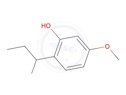 Chemical structure of 2-(1-Aminopropyl)-5-methoxyphenol