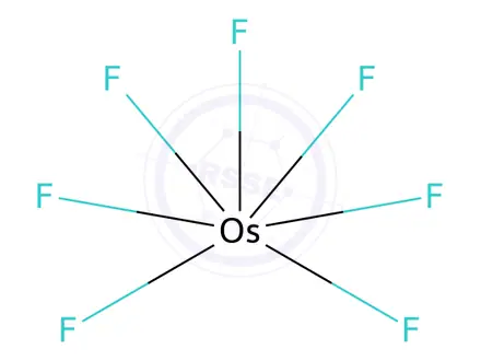 Chemical structure of osmium(VII) fluoride