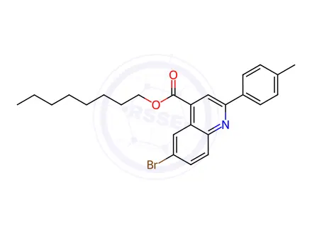 Chemical structure of Octyl 6-bromo-2-(p-tolyl)quinoline-4-carboxylate