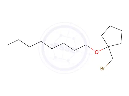 Chemical structure of 1-(Bromomethyl)-1-(octyloxy)cyclopentane