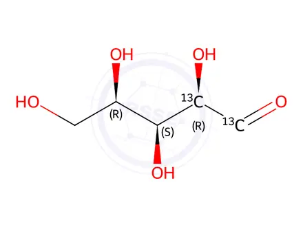 Chemical structure of D-[1,2-13C2]xylose
